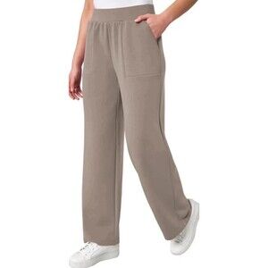 Mondetta Women's Heavier Ultra Soft Wide Leg Pant  Size XL  NWT   Tan  (#2)